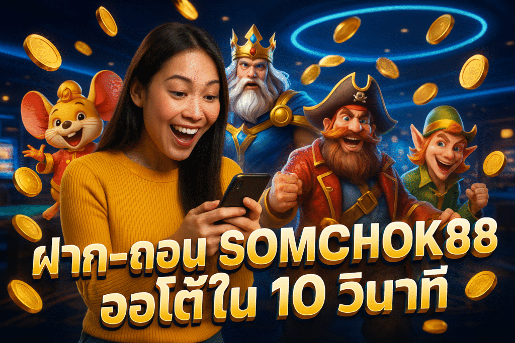 ฝาก-ถอน SOMCHOK88 ออโต้ใน 10 วินาที